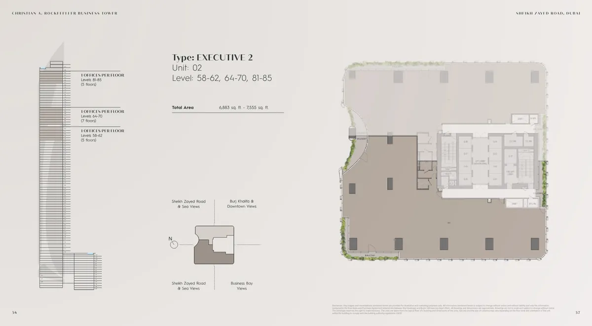 Floor plans: Half floor