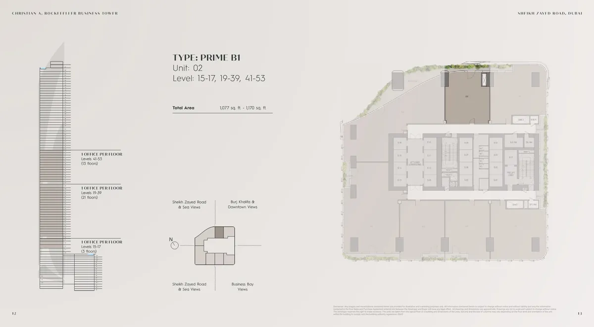 Floor plans: Core office suite