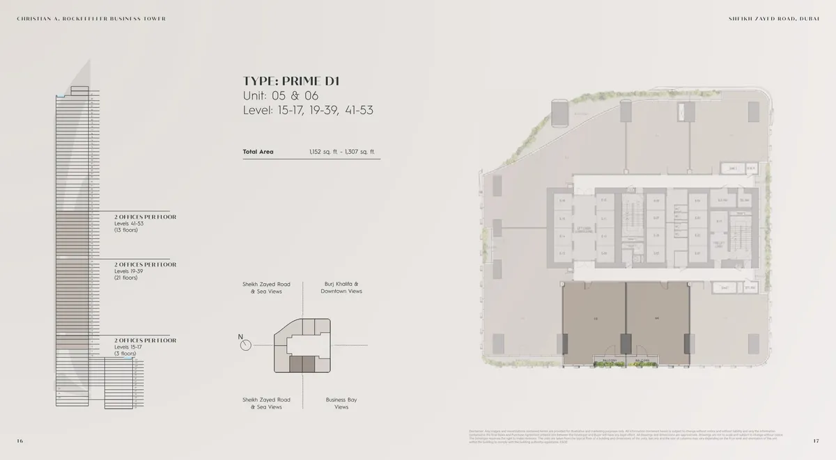 Floor plans: Core office suite